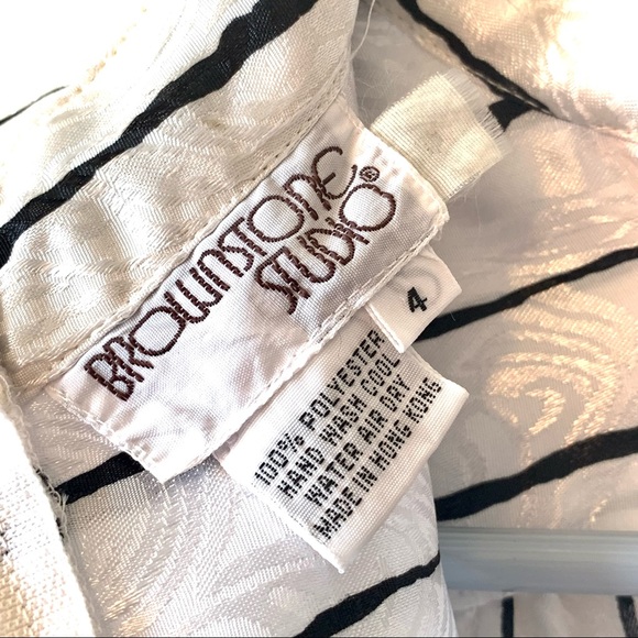 Vintage BROWNSTONE STUDIO Lightweight Striped Long Sleeve Dress—SZ. 4 - Picture 11 of 13